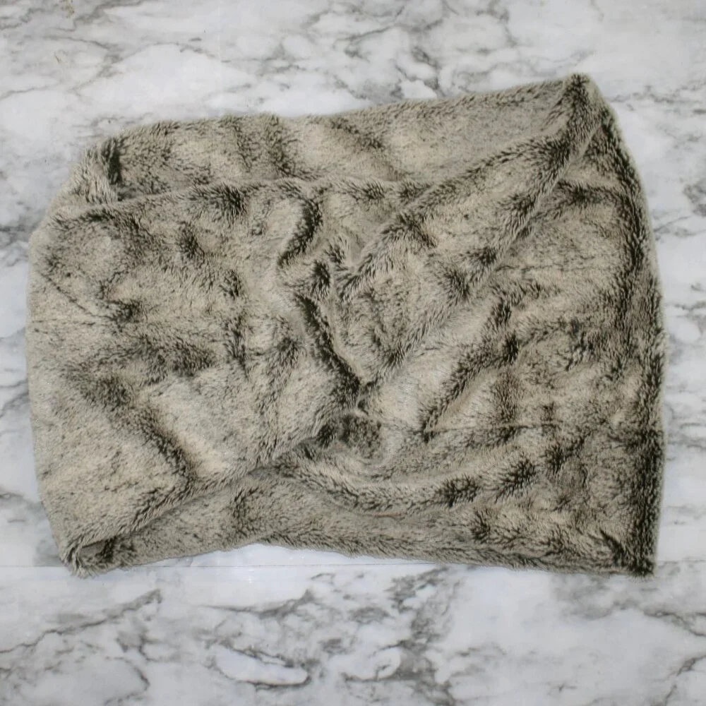 Faux Fur Infinity Scarf Cowl Neck Warmer Soft Fuzzy Accessory One Size